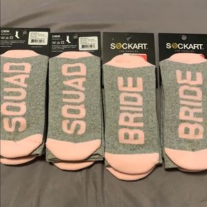 Bride squad crew socks $4 each $16 for all four